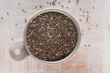 Chia Seeds in a Measuring Cup