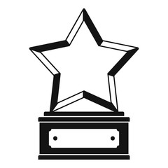 Star award icon vector simple