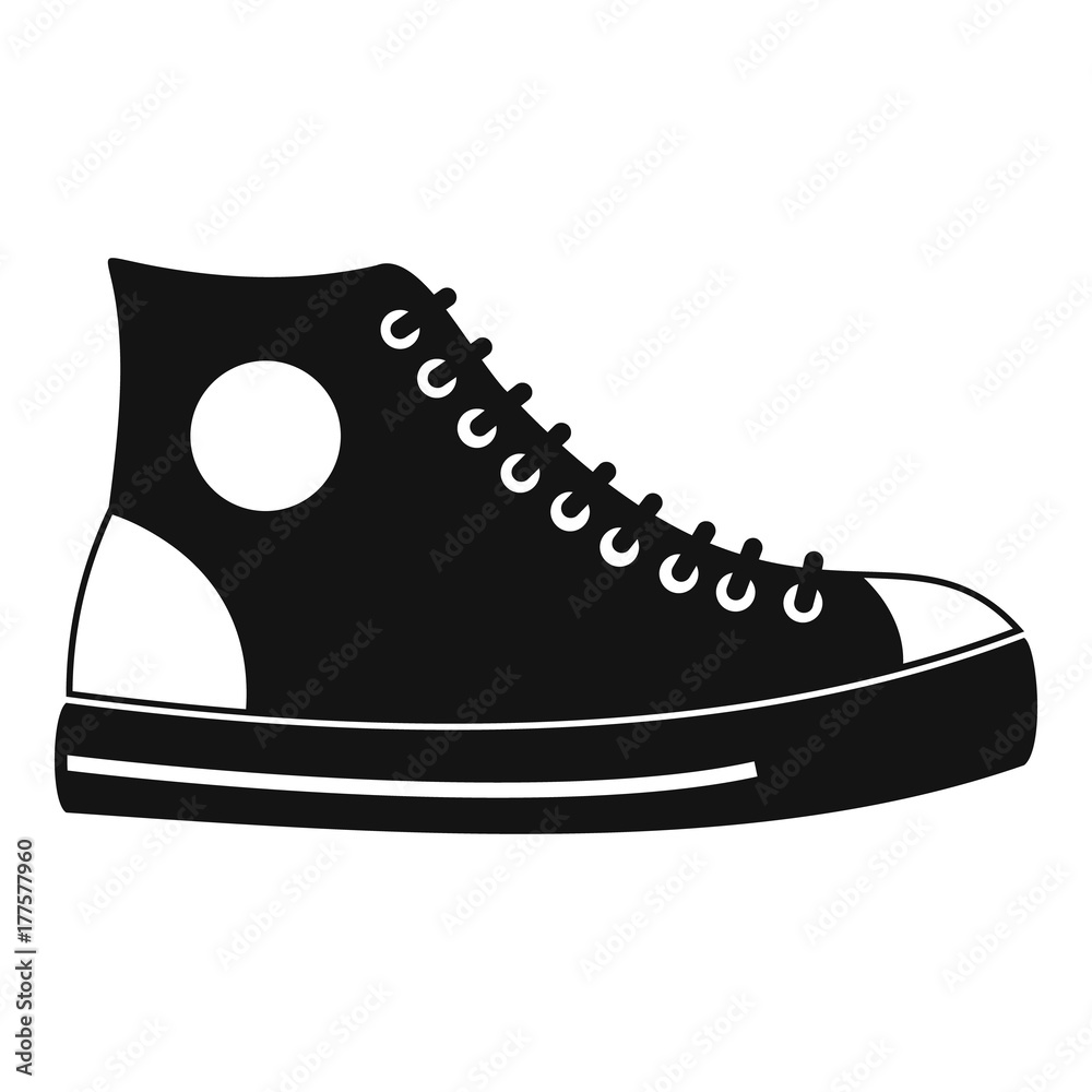 Sticker Men shoe icon vector simple