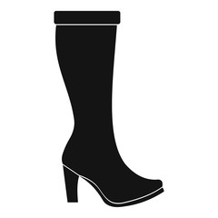 Woman boots icon vector simple