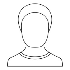 Man avatar icon vector thin line
