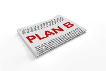 Plan B on Newspaper background
