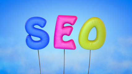 SEO Balloons in Google-Colors