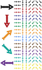 Arrow set, arrow consisting of isometric cubes