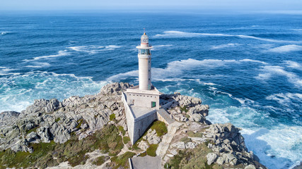 lighthouse on the ocean coast in spain