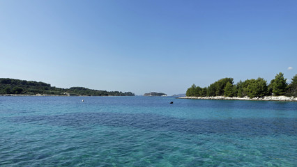natural coast on trogir island in croatia