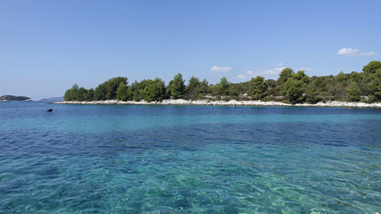 natural coast on trogir island in croatia