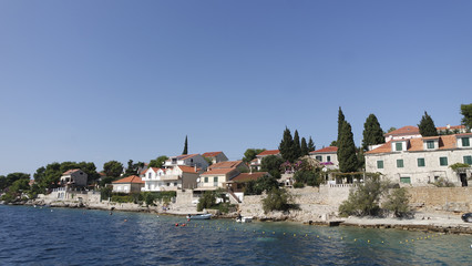Fototapeta na wymiar island trogir in the mediterrenean sea of croatia