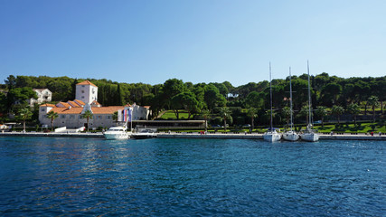 Fototapeta na wymiar island trogir in the mediterrenean sea of croatia
