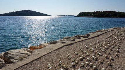 island trogir in the mediterrenean sea of croatia