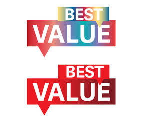 Best value tag speech bubble