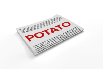 Potato on Newspaper background