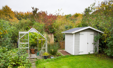 Greenhouse in autumn
