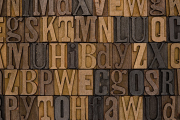 Background of Type Set Letters