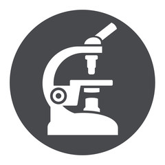 microscope grey circle icon