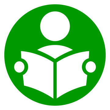 Reading Book Circle Icon