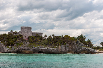 Fototapeta na wymiar The Castle at Tulum Ruins, Quintana Roo, Mexico