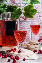 Transparent red drink