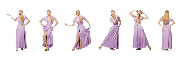 Naklejka premium Young woman in fashion concept