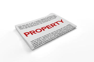 Property on Newspaper background