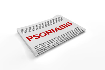 Psoriasis on Newspaper background