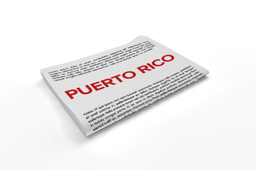 Puerto Rico on Newspaper background