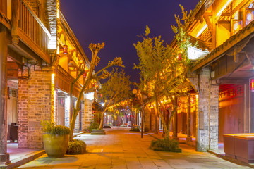 Night scene of Sichuan ancient town