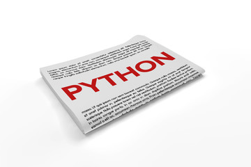 Python on Newspaper background