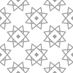 Light gray geometric ornament. Seamless pattern