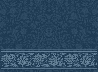 wedding card design, paisley floral pattern , India