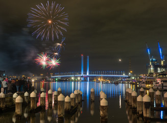 Fototapeta na wymiar Harbour Fireworks display