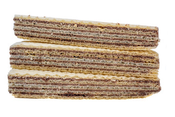 isolated chocolate wafers