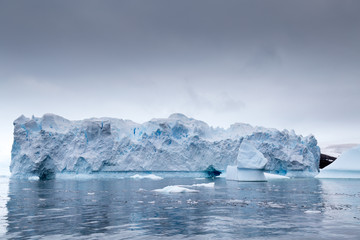 Fototapeta na wymiar A giant iceberg in the Antarctic Peninsula