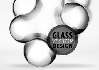 Digital techno bubble background template