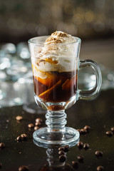 coffee with whipped cream