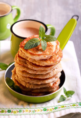 Pile of oat pancakes