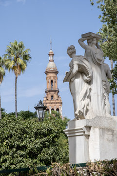 Seville - Spain and the Plaza de España 