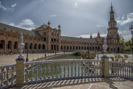 Seville - Spain and the Plaza de España 