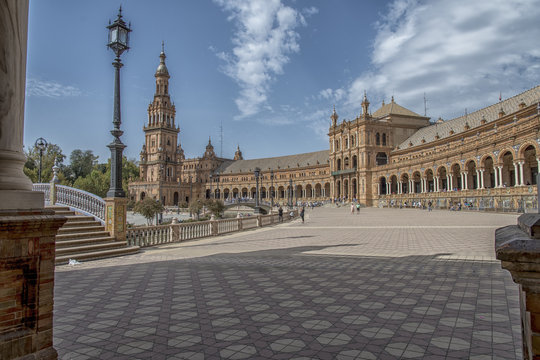 Seville - Spain and the Plaza de España 