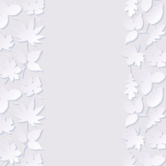 Abstract background with paper leaves