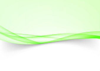 Green futuristic soft wave lines border background template