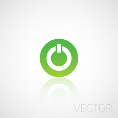 Vector Green Power Button logo.
