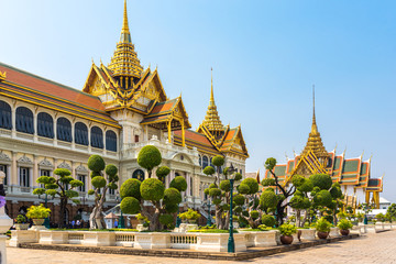 The Grand Palace is a complex of buildings at the heart of Bangkok, Thailand. The palace has been the official residence of the Kings of Siam. This is the Phra Thinang Chakri Maha Prasat building