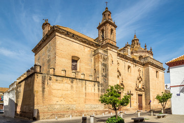 Fototapeta na wymiar View at the churh Convent of Descalzas in Carmona, Spain