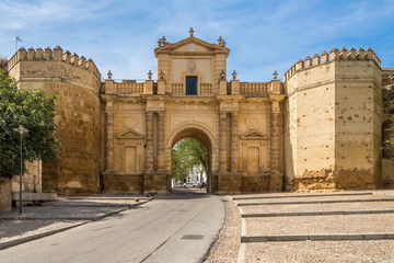 Fototapeta na wymiar View at the Cordoba gate in Carmona, Spain