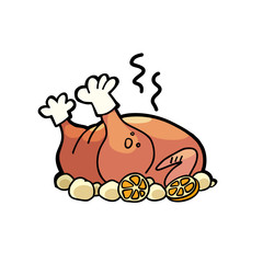 Baked poultry, chicken Turkey or goose