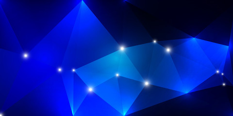 triangular blue banner