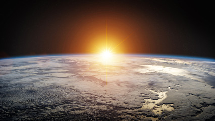 Planet Earth in space 3D rendering elements of this image furnished by NASA © sdecoret