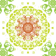 Seamless abstract floral pattern,mandala pattern