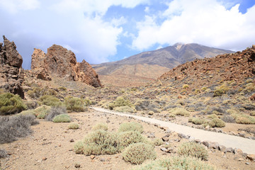 Scenic El Teide Nationa Park on Tenerife Island, Canary Islands, Spain